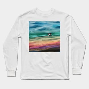 Scottish Cottage On The Moors Long Sleeve T-Shirt